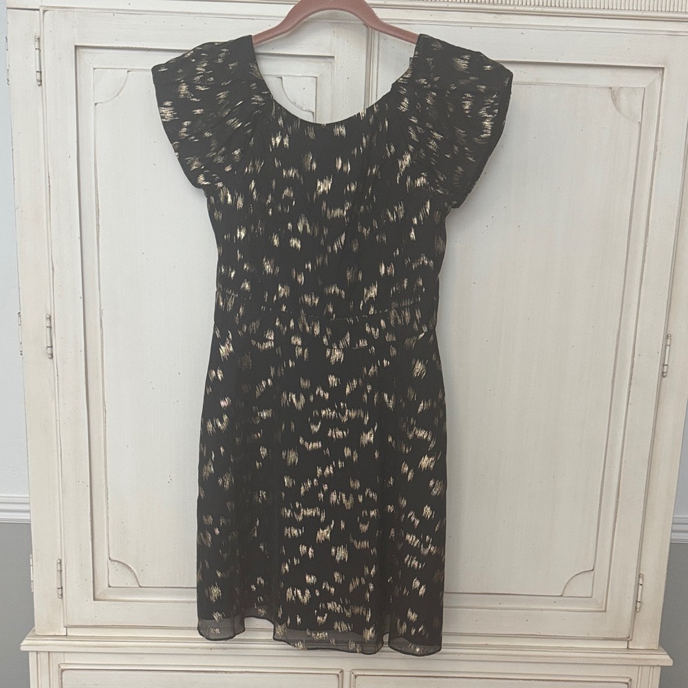 Elegant Black and Gold Women's Dress